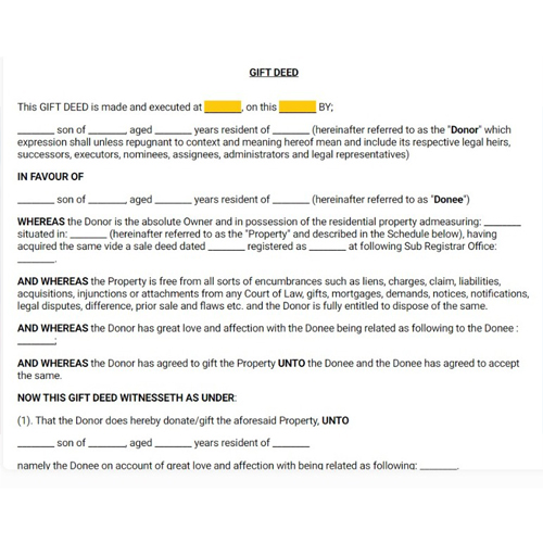 Gift Deed Registration