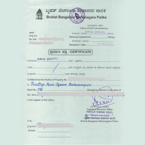 Obtaining Khata