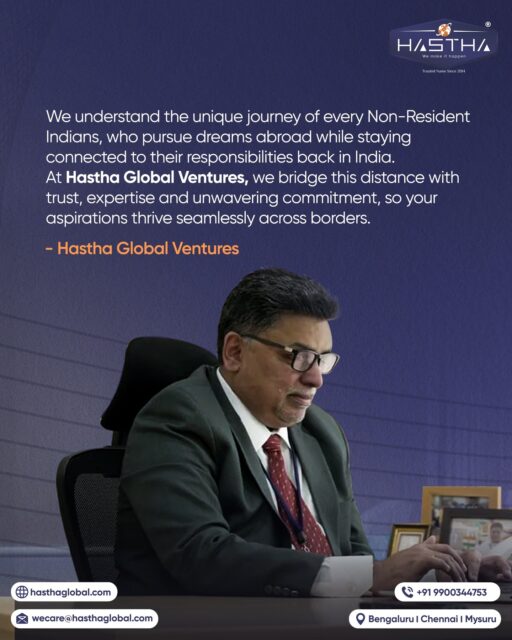Every call home brings up what truly matters and what needs care in your absence. 

Hastha Global Ventures bridges that gap, ensuring distance never comes at the cost of connection.

[Hastha Global Ventures, Service Providers, Family Care, Facilities Management, Nri Indians, Nri Management]